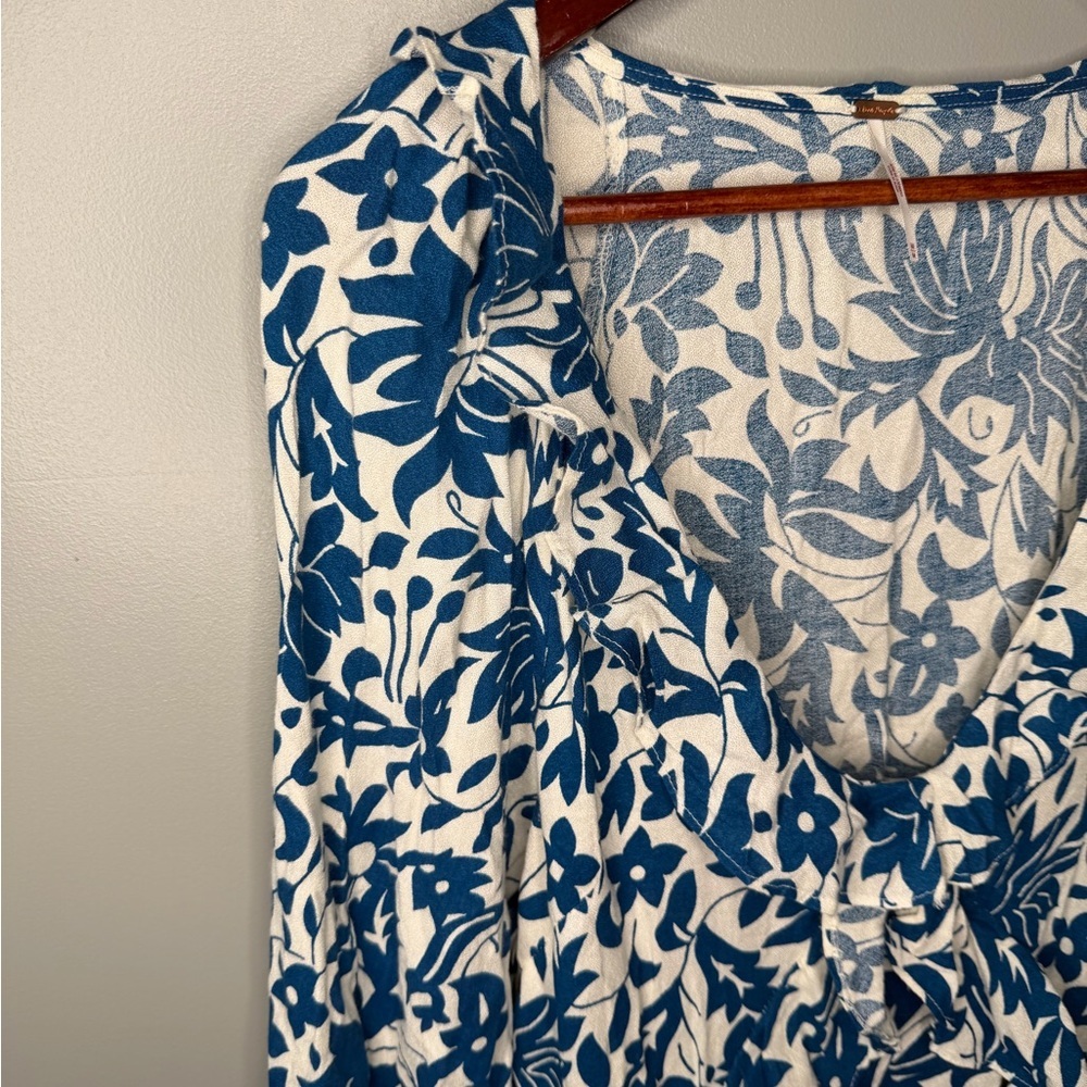 Free People Rebecca Floral Print Ruffle Dress - Picture 6 of 12